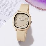 Ladies Silicon Watch-Beige