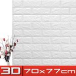 product_image_name-Generic-3D wall panels, 10 pieces of 70*70 cm white wall tiles, self-adhesive DIY thick wall stickers-8