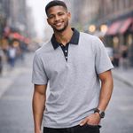 product_image_name-Dapperman-Men's Casual Formal Shirts Short Sleeve Business Mock Two-Piece Polo -8