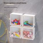 Generic Wall Mounted Storage Box No Drill Adhesive Tilt Out Organizer for Bathroom White - image 6