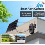 Generic Rechargeable 4G Sim Card Solar Camera - Black - image 4