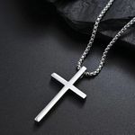 product_image_name-Fashion-2 in 1 Cross Titanium Steel Adjustable Bracelet Necklace-5