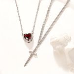 product_image_name-Fashion-Couple Friendship Necklace Heart-shaped Sword Pendant Best Friend Necklace for Women Perfect Valentine's Day Gift-4