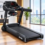 Generic Foldable Smart Treadmill - BlackMotorized Folding Treadmill with Multifunctional Massager & LED Display - Black - image 3