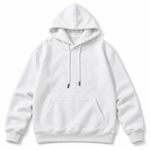 VIMZ Unisex Pullover Hoodie Sweatshirt – Casual Long Sleeve Hooded Top with Kangaroo Pocket & Adjustable Drawstring – White - image 2