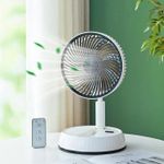 White Label USB Rechargeable Portable Fan - White