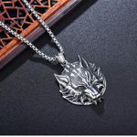 product_image_name-Fashion-ASCENT 3D Wolf Head Pendant – Silver Men Bold Design Necklace Pendant Chain  -8