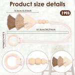 Generic Curtain Tiebacks, 2 Pack Magnetic Curtain Holdbacks, Boho Tassel Curtain Tiebacks - image 2