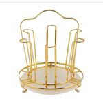 Lw13 Metal wire gold kitchen mug holder - image 2