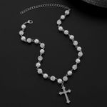 Generic Royal Blessing Shimmering Pearl Cross Necklace - image 3