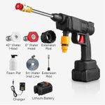 Generic Cordless Portable 300W Pressure Washer, 6 In 1 Nozzle - image 5