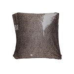 Printed White Feathers Home Pillow Case - 45 x 45cm Grey