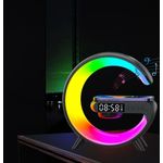 product_image_name-Generic-Multifunctional Indoor RGB LED Bluetooth Music Lamp Speaker- Black-2