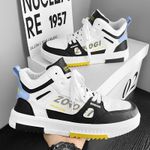 product_image_name-Fashion-Men's High-Top White Sneakers, Casual Comfortable Sports Shoes-1