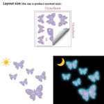 product_image_name-Generic-Blue Light Butterfly Wall Decoration Luminous Wall Stickers-Suitable For Living Room Bedroom Background Decoration-2