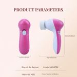 Generic Electric Facial Cleansing Brush, Deep Cleansing & Massaging Face Tool, Multiple Replaceable Brush Heads (Pink) - image 8