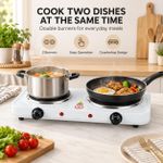 LM  2000W Double Burner Electric Hot Plate– White - image 7