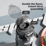 product_image_name-Advenza-Double-Drinking Straw Plastic Cup - High-Value Appearance, Large Capacity, Suitable for Men's Outdoor Sports, Flip-Top Water Bottle-Black Gradient-6