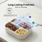 oraimo home FreshBento Bento Box 1.1L Capacity Lunch box Silver Ion Technology - image 3