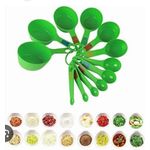 AD 12pcs Measuring Spoon Set - Green - image 2