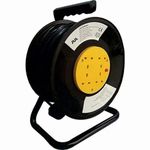 product_image_name-Generic-25M Heavy Duty Extension Board Cord Reel - Black/Yellow-1
