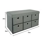 LASA Collapsible Bench Folding Storage with Drawers - image 2