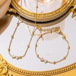 Generic 2PCS Stainless Steel  Bow Tie Pendant Necklace & Bracelet Set