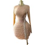 product_image_name-Generic-Sexy women’s Luxurious Dress With Pearls - Cream-2