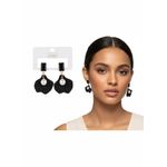 Women Black Earrings with Pearl