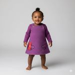 Purple Koala Kids Dress Set