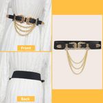 product_image_name-Fashion-Women's metal Elastic Waist Belt with Gold Buckle  With Metal Chain-4