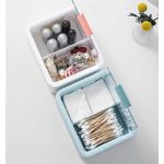 White Label 2Pcs Storage Box - White/Blue - image 2