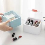 White Label 2Pcs Storage Box - White/Blue - image 3