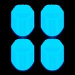 Generic 8pcs Universal Glow-in-the-Dark Cool Tire Valve Caps(4*green+4*blue) - image 2