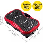 Generic Full Body Intelligent Vibration Platform Massage and Exercise Machine Red and black - image 3