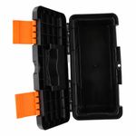 Generic Plastic Toolbox – Black with Orange Handle & Latches - Black/Orange - 225mm*130mm*105mm - image 3
