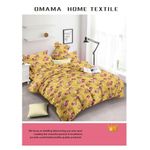 Yellow floral multicolored king and queen size bedsheets, 1 bedsheet and 4 pillowcases. Quality cotton material, Non fade, Durable, Comfortable on skin 