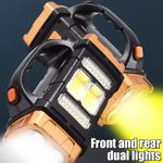 Generic Multifunctional solar-powered rechargeable LED flashlight with dual light sources, portable, high-power flashlight for outdoor camping use - image 4