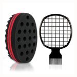 Generic 2Pcs/Set Afro Hair Comb & Twist Sponge – Curl & Volume Kit
