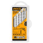Ingco AKDB3055 5 Piece Masonry Drill Bit Set - Silver