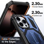 product_image_name-Generic-Iphone 15 Pro Max Heavy-Duty, ShockProof, Military Grade, Rugged Armour Case With MAGSAFE Support And Invisible Foldable Stand - Blue -3