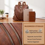 product_image_name-STY-Ladies Handbag Women Backpack Korean Version PU Bag Single-Shoulder Bag Top-handle Bag - Dark Brown-6