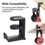 Generic Headphone Hanger Clamp-on Under Desk USB Cable Storage Earphone Stand - image 4