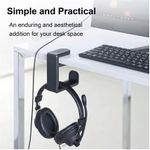 Generic Headphone Hanger Clamp-on Under Desk USB Cable Storage Earphone Stand - image 5