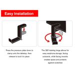 Generic Headphone Hanger Clamp-on Under Desk USB Cable Storage Earphone Stand - image 7