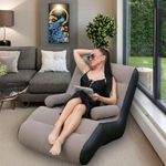 product_image_name-Generic-Large lazy inflatable sofa - Inflatable chair with foot pump - Flocking leisure inflatable lounge chair- Bean bag chair- Coffee-2