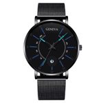 AIDAILU Men's Business Wrist Watches Quartz Watch Stainless Steel Watch  - Black - image 7
