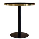 product_image_name-Generic-60cm Luxury Glossy Top Dining Table- Black/Gold-2