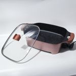 product_image_name-Generic- Brown  Multi-Functional Electric Heat Cooker With Glass Lid-1