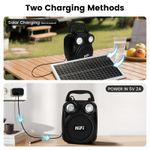 product_image_name-Generic-Emergency portable small Bluetooth speaker, 6000 mAh battery, long battery life, emergency flashlight - black-3